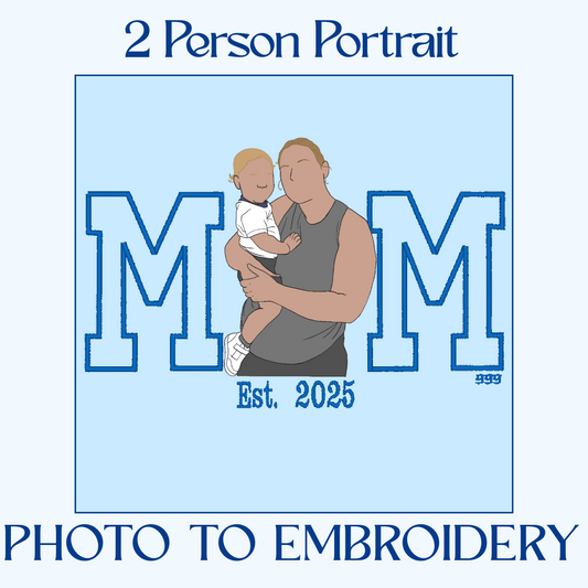 Custom MOM 2 Person Portrait Sweater