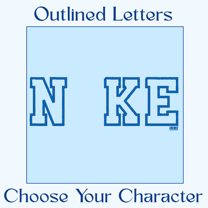 Custom Character+Outline Letters Sweater