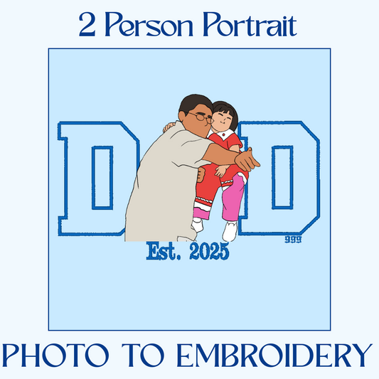Custom DAD 2 Person Portrait Sweater