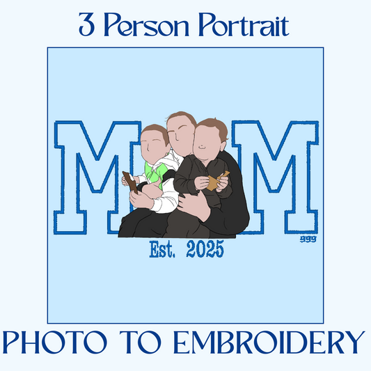 Custom MOM 3 Person Portrait Sweater