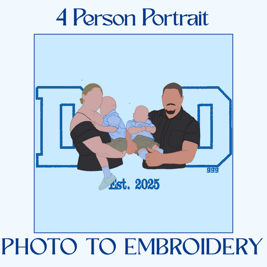 Custom DAD 4 Person Portrait Sweater