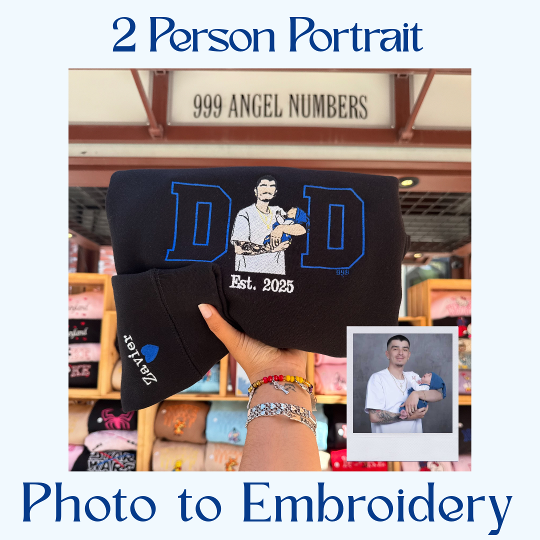 Custom DAD 2 Person Portrait Sweater