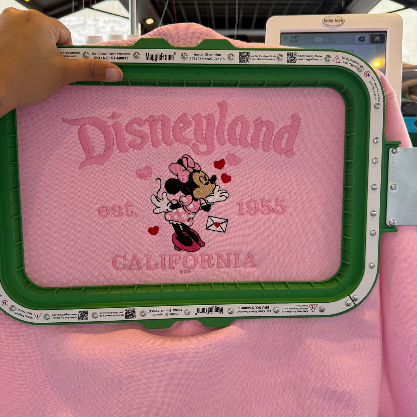 Mouse Girl Park CA Embroidered Sweater