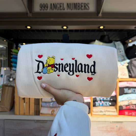 Honey Bear Hearts Embroidered Sweater