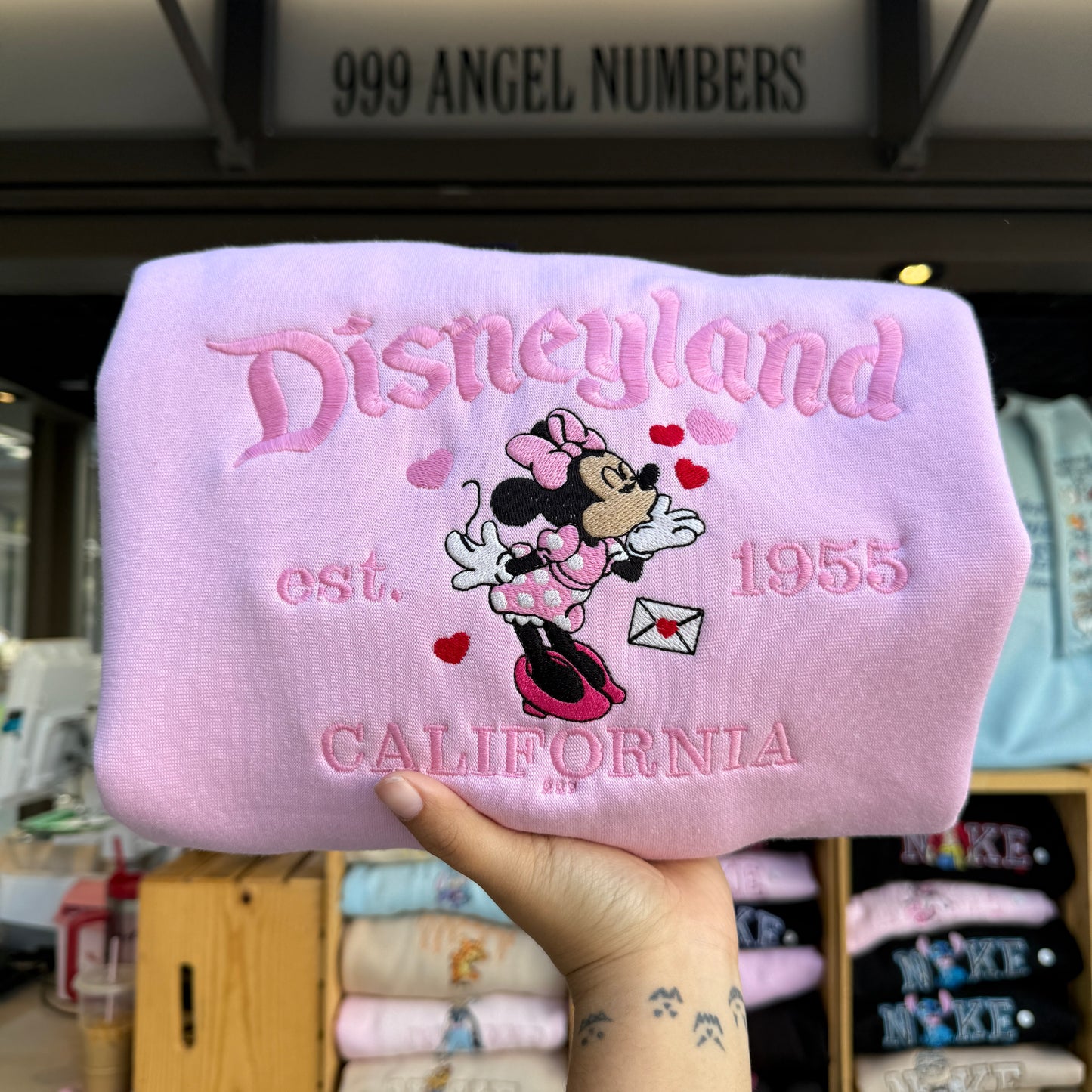 Mouse Girl Park CA Embroidered Sweater