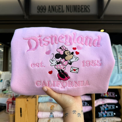 Mouse Girl Park CA Embroidered Sweater