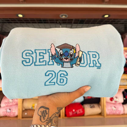 Senior Alien Blue Sweater