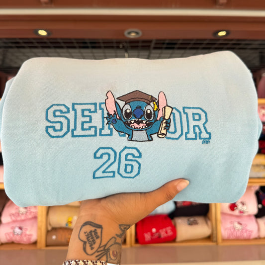Senior Alien Blue Sweater