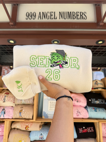 Custom Character+Senior OUTLINED Sweater