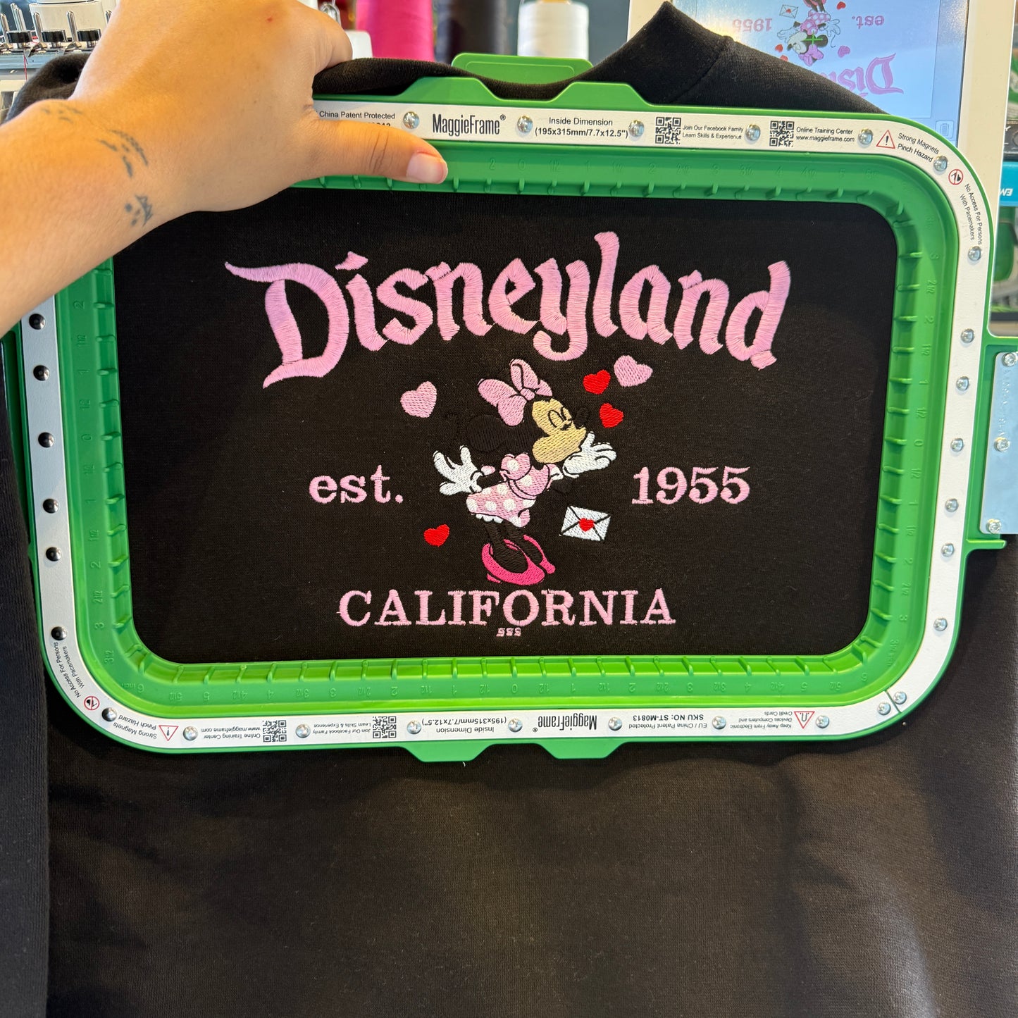 Mouse Girl Park CA Embroidered Sweater