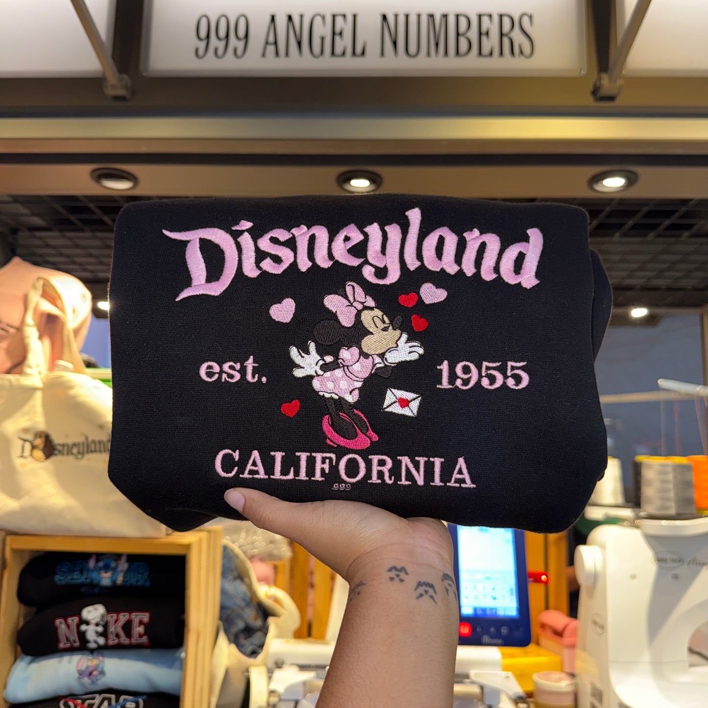 Mouse Girl Park CA Embroidered Sweater